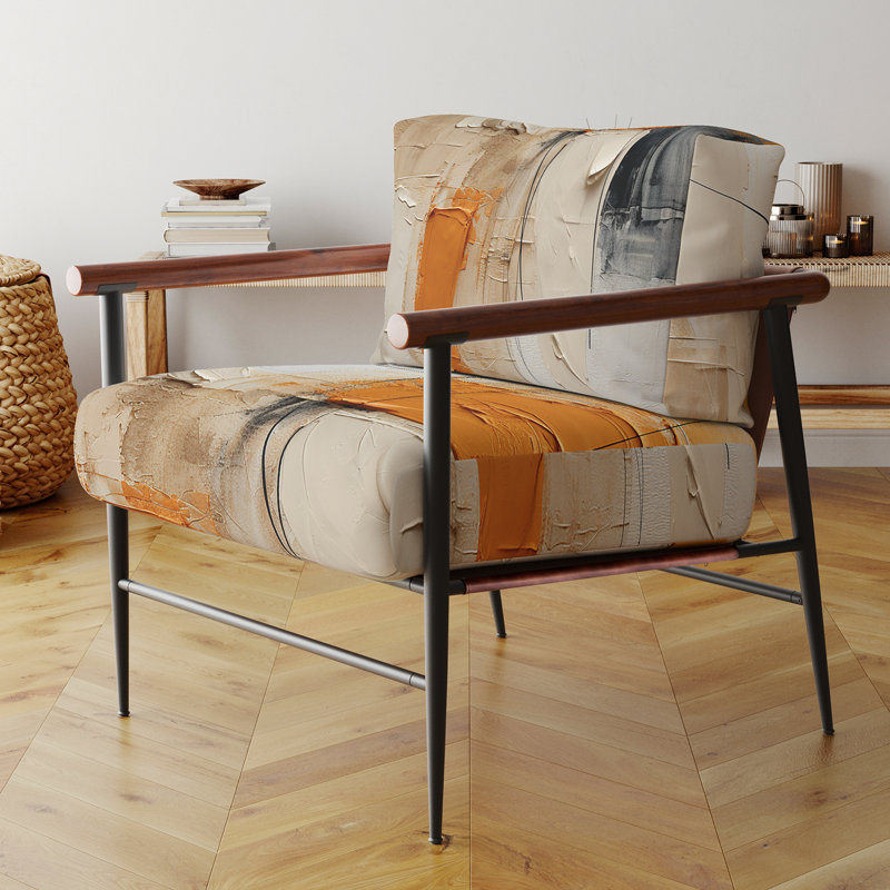 Fauteuil d'appoint rembourré Textile Symphony II, Noir