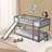 Sturdy Wood Bunk Bed With Ladder And Slide - Safe, Space-Saving And Fun For Kids - No Box Spring Required - Easy Assembly