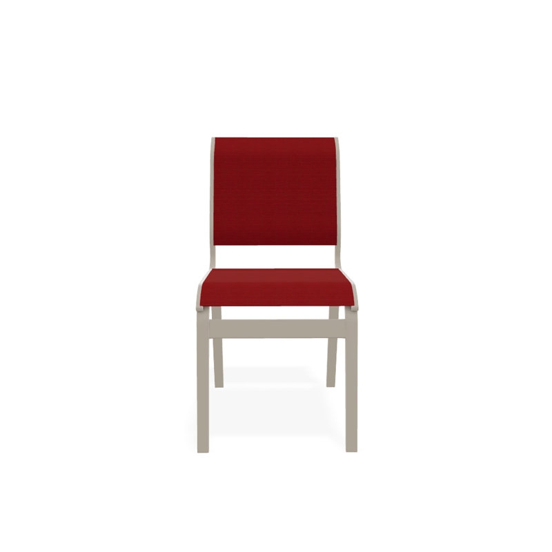 Chaise d'appoint de salle à manger Hiraku, Désert texturé, Rouge 1D Sunbrella®