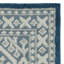 Tapis géométrique bleu en laine / coton noué à la main Baum-19783105