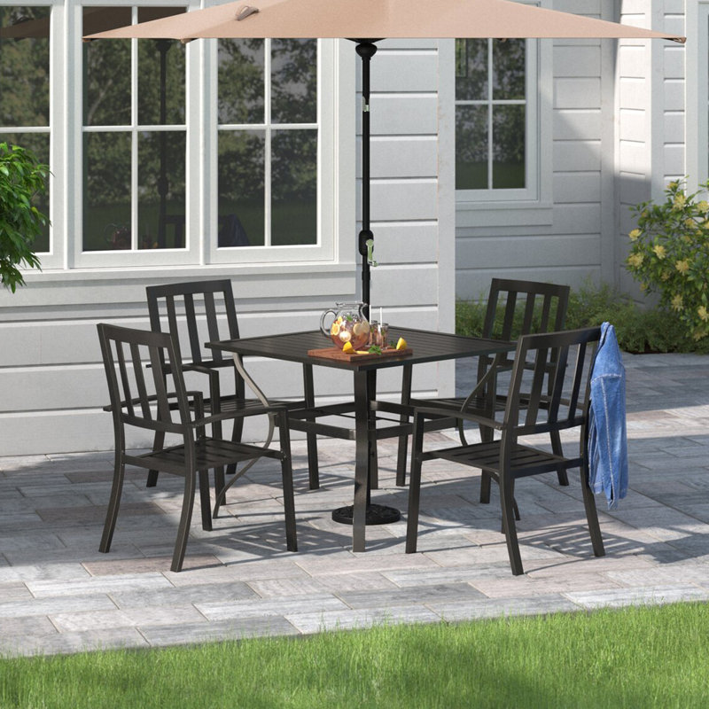 4 - Person Patio Dining Set with Square Table