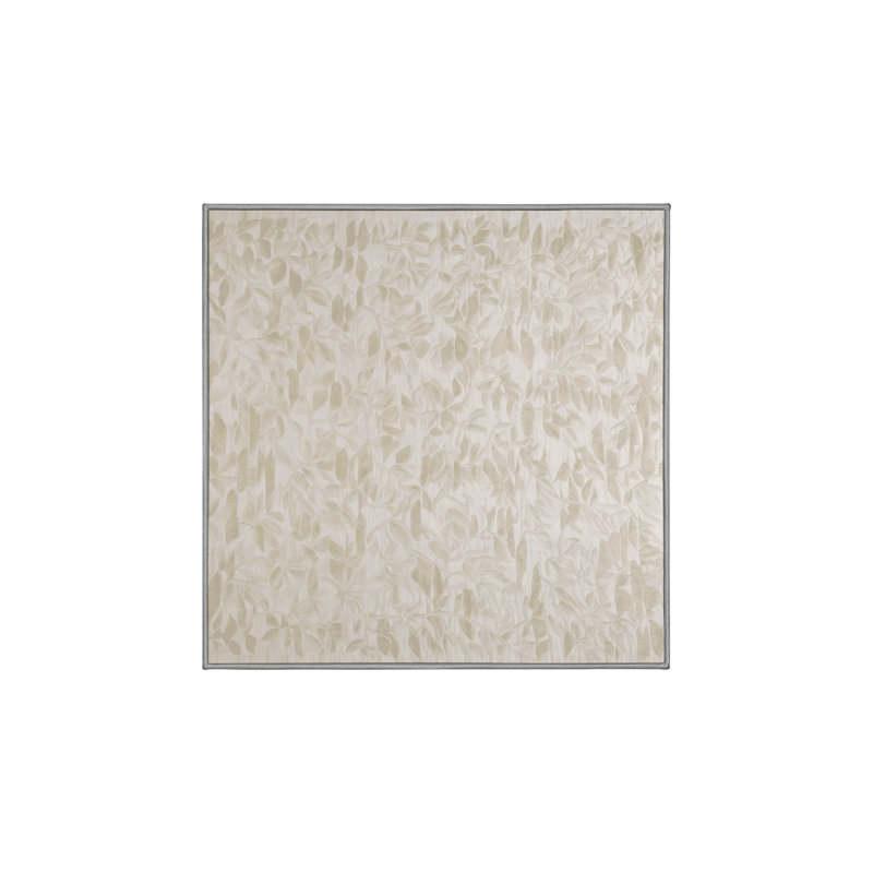 Machine Washable Gray Area Rug, Square 7'
