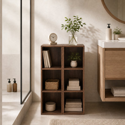 Ensemble de tablettes de rangement murales 24 po, support de rangement ouvert à 3 niveaux, finition ébène brun, ensemble de tablettes flottantes peu encombrantes pour petite salle de bain, bureau, salle de rangement