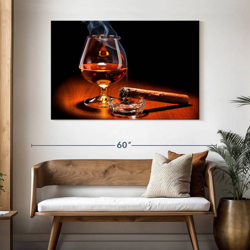 Boisson au cigare et au cognac Yarlin, H 32 po x l 48 po