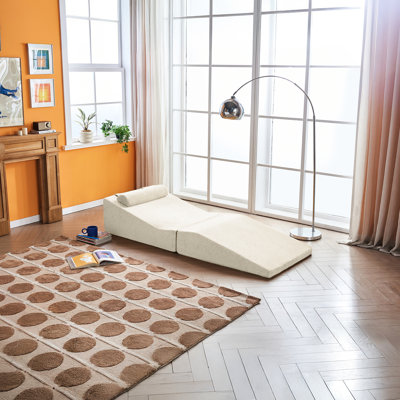 High Pure Sponge Multi-functional Foldable Bed Lounger For Bedroom Soft Velvet Removable Pillow Multiple Colors Living Room & Material Comfort
