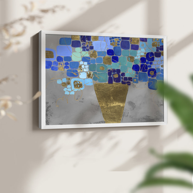 Blue Love -Framed Print - Restickable, 11" H x 14" W, White