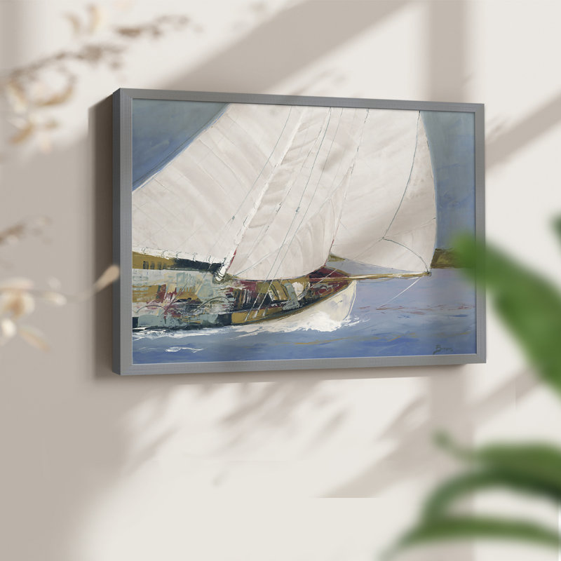LAKE SAILING -Framed Print - Restickable