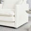 Canapé modulaire en U avec chenille blanche, éponge et repose-pieds double pour canapé en chenille, méridienne réversible en U