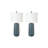 Set of Two 30" Blue Ceramic Geometric Table Lamp With White Drum Shade