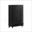 Armoire de salle de bain noire en coin avec tablette réglable-129460132