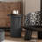 Fynlee 22"Tall Pedestal Wood Round End Table, Handcrafted Solid Wood Fluted Design-467271248