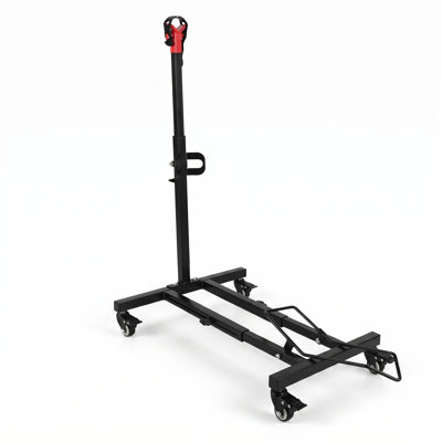 Support de vélo de sol robuste en métal avec roulettes pivotantes, support de rangement autoportant réglable pour garage, solution d'exposition et d'organisation de vélos à l'intérieur et à l'extérieur de la maison