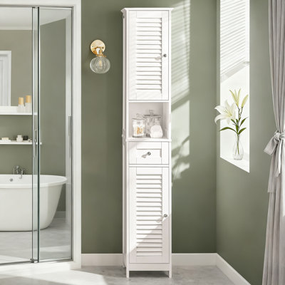 Armoire de rangement autoportante de 66,9 po de hauteur avec tablettes réglables