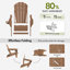 Ensemble de 6 chaises Adirondack pliantes, chaises de foyer, porte-gobelet, PEHD toutes saisons-1609451534