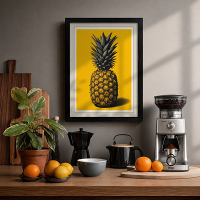 Pineapple Study Modern - Framed Print