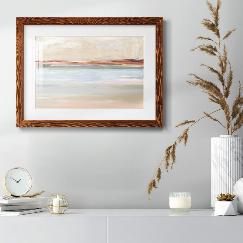 Sienna Horizon II - Art mural grandiose et encadrée sous verre, grand salon, Érable, H 14 po x l 20 po x P 1,5 po