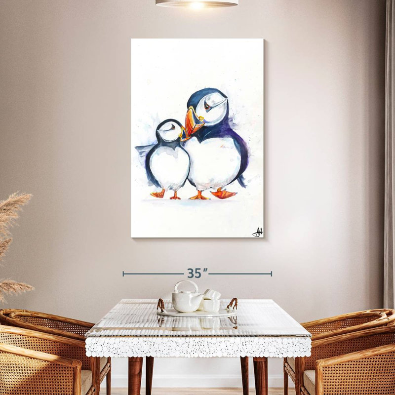 Puffins, H 48 po x l 32 po