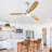 Low Profile 52 Inch Integrated LED Ceiling Fan With Light Kit And Remote Control For Living Room