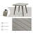 Trombley 3-Piece Aluminum Patio Conversation Set With Gray Cushions