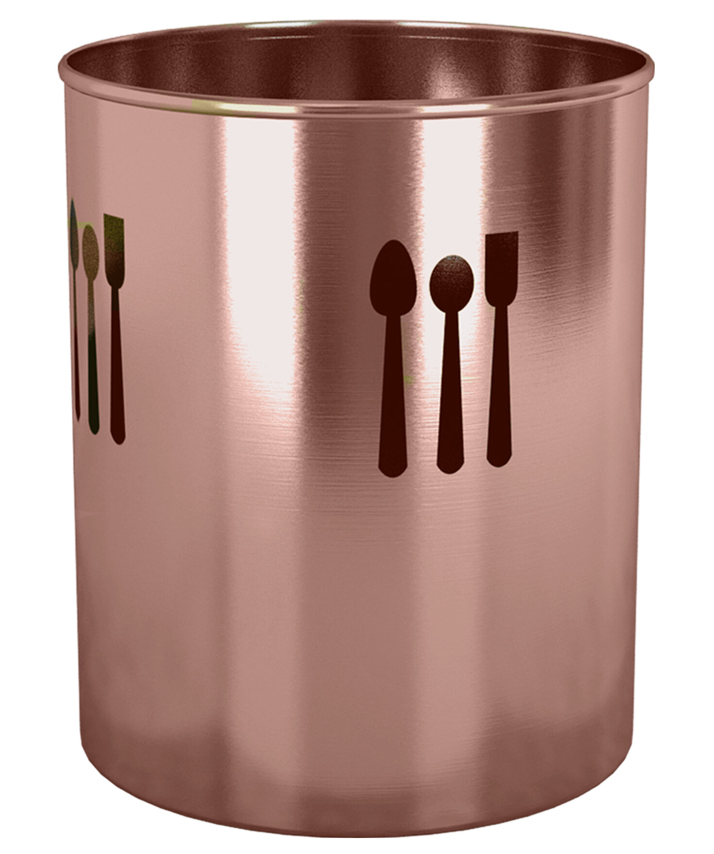 Creative Home Deluxe Copper Plated Cooking Utensil Holder, Tool Crock