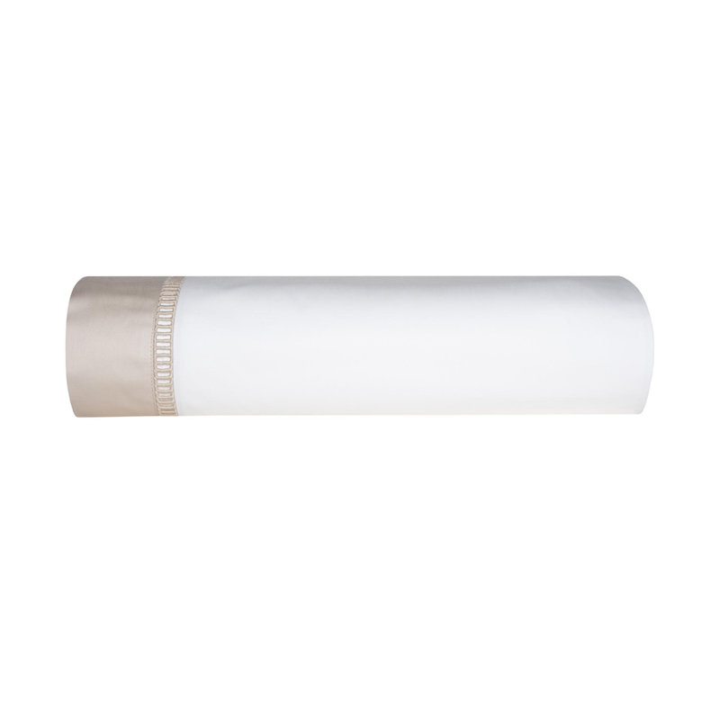 Escada 100% Cotton Percale Sheet Set, King, white-ocean blue
