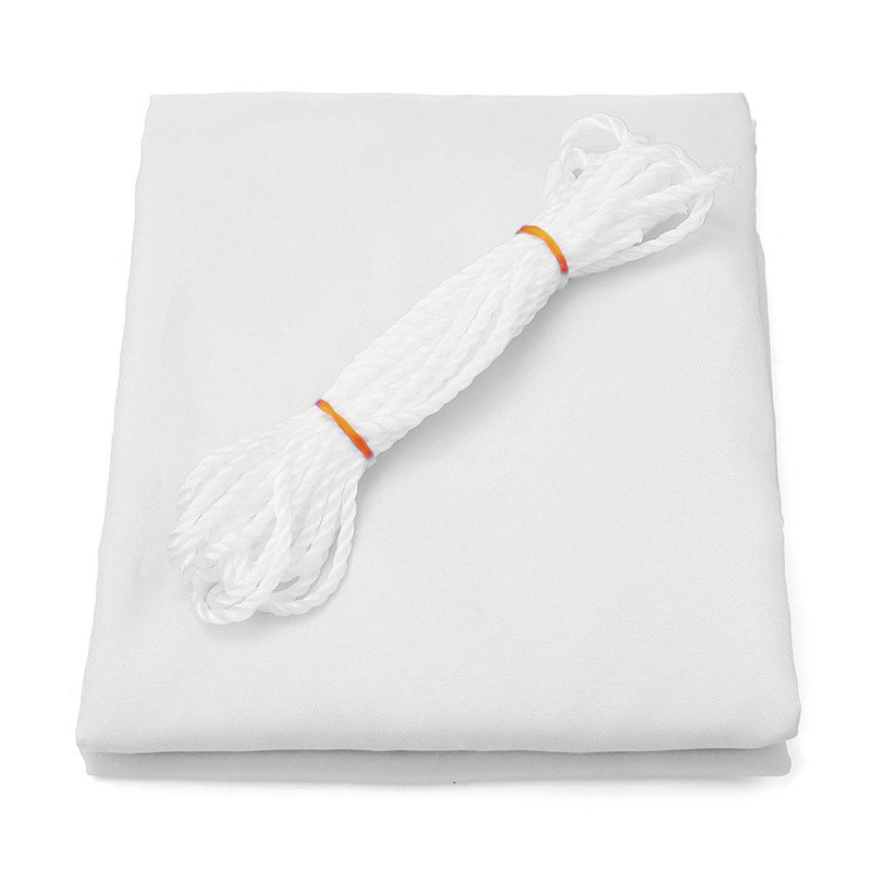 10' x 10' Rectangle Shade Sail, 16.5' x 16.5', White