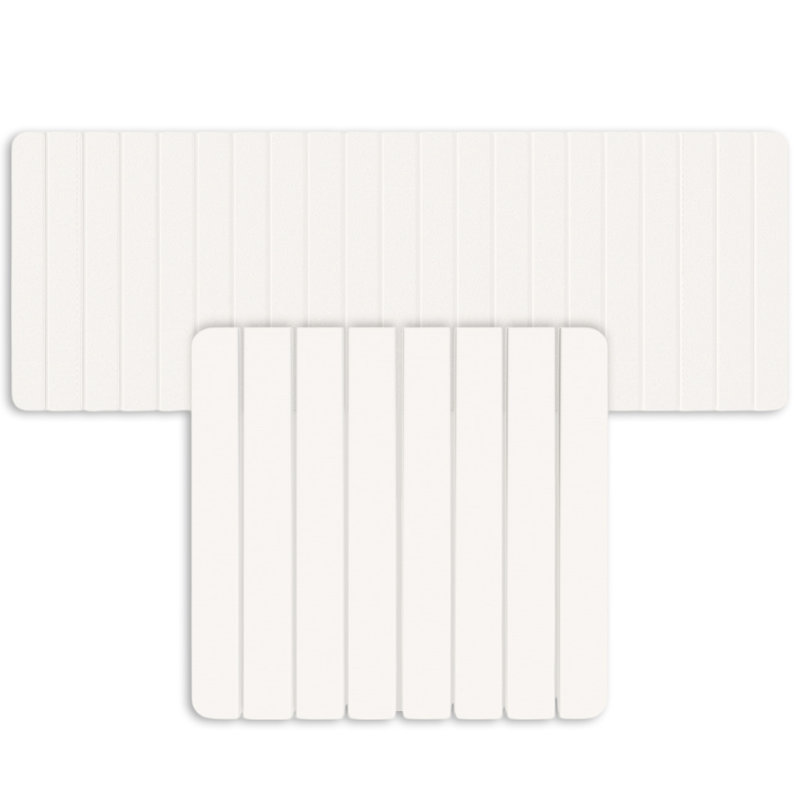 Ensemble de tapis de cuisine à séchage rapide Diatomite, Natural White