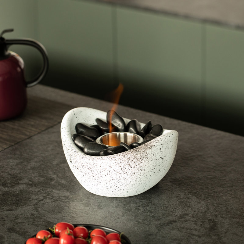 Alamin Oval Concrete Alcohol Smokeless Fire Pit