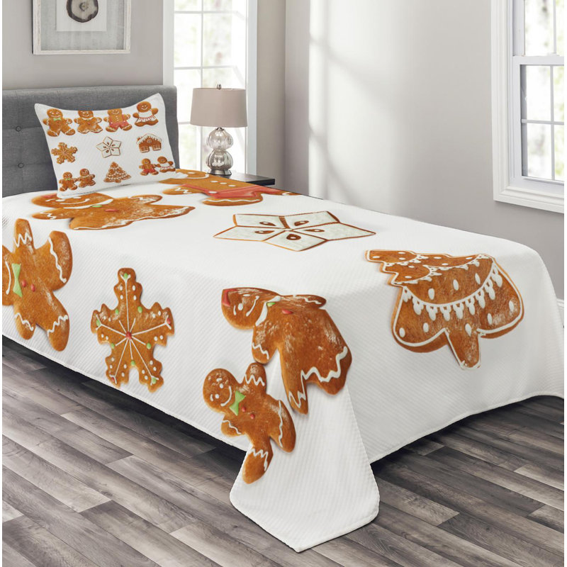Modern & Contemporary Polyester Coverlet, Twin Coverlet + 1 Sham