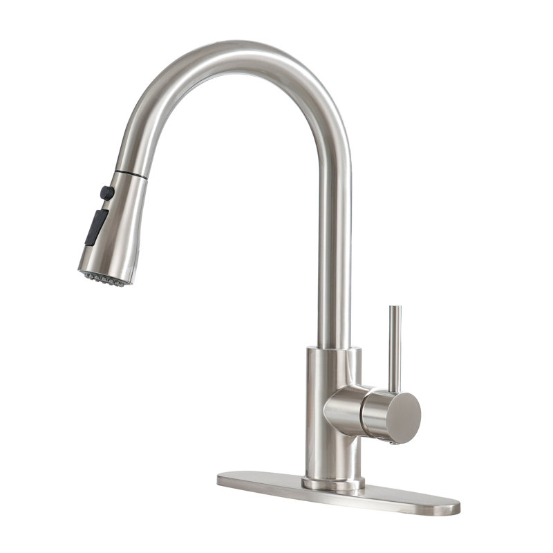 Mondawe Kitchen Faucet, Brushed Nickel