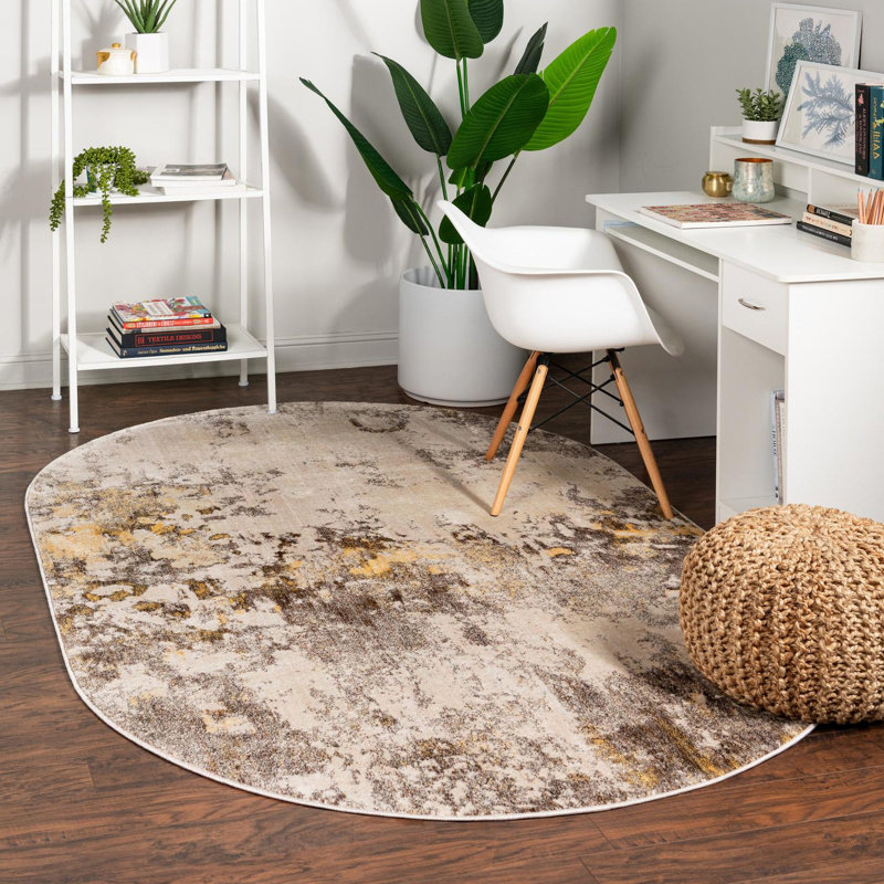 Frodsham Abstract Indoor Rug, Oval 3'3" x 5'3"