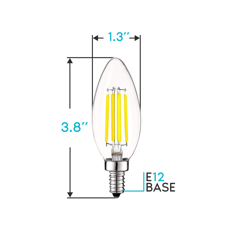 5 W (équivalent à 40 W), DEL B11, ampoule à intensité variable, culot E12 / candélabre, 5000 K