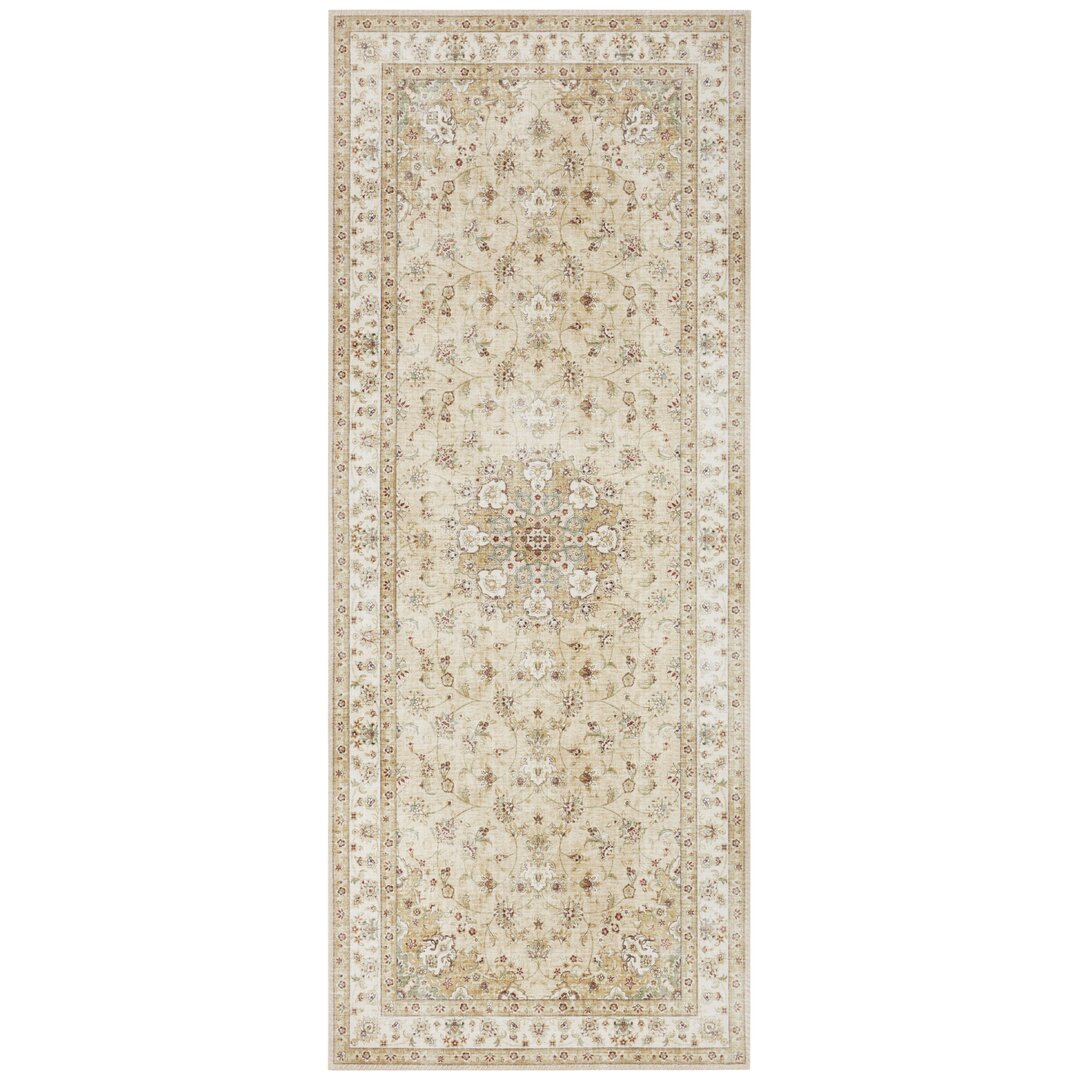 Nain Teppich Orientalisch - Orient Flachgewebe Vintage für Wohnzimmer, Esszimmer, Flur - Gelb