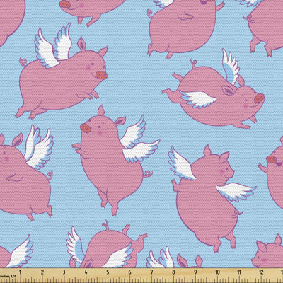 Chimaobi Cartoon Flying Piglets Wings Multi-Purpose Fabric