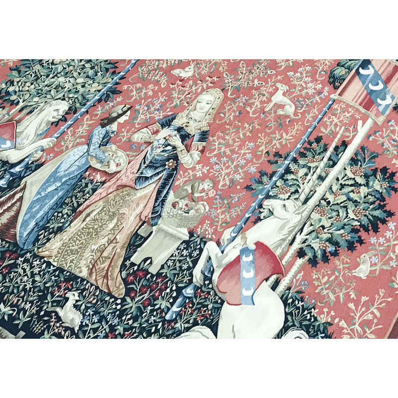 Hand-Knotted High-Quality Green and Pink Area Rug