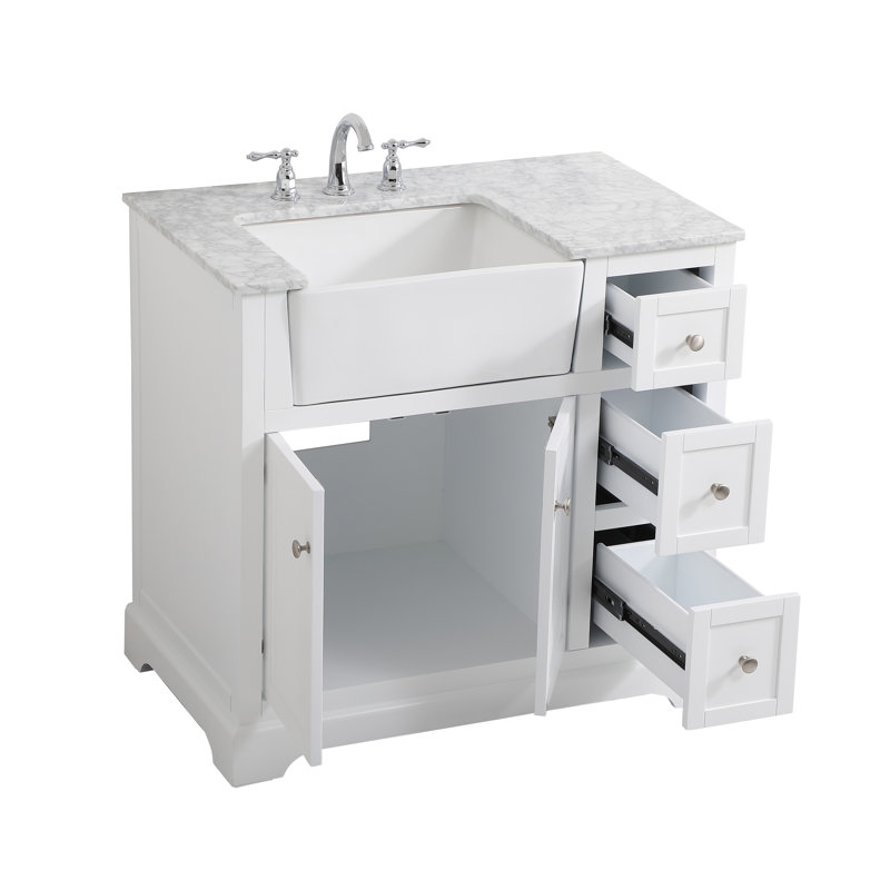 Meuble-lavabo simple 36 po Pardue, Blanc