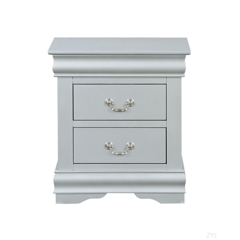 Philippe III Platinum Finish Nightstand