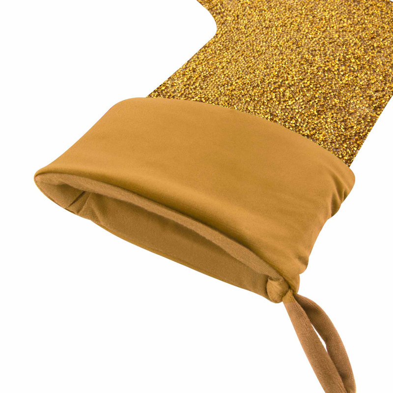  Sparkles Home Luminous Stocking | Velvet Material | Resin Rhinestones | Felt Lining | 5 Colours, Gold