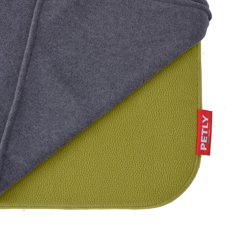 Orthopedic Microfibre Pet Bed, Green, Medium (80cm W x 60cm D)