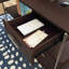 Bureau en L, finition brune