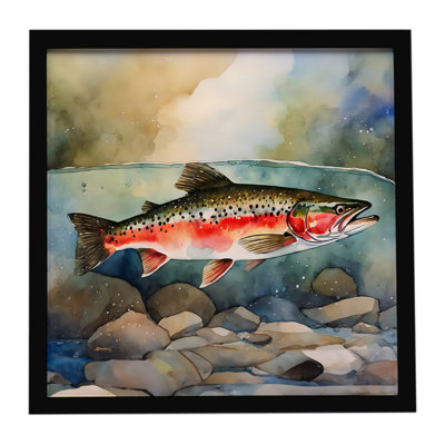 Trout Framed Metal Print
