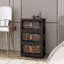 Organisateur de rangement pliable 4 couches - Armoire en plastique PP 64Gal avec roues, bacs de rangement pliables avec porte magnétique