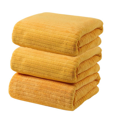 Serviette de bain en velours 3cp pour adulte, usage quotidien à la maison