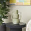 Paper Mache Abstract Textured Decorative Vase with Squared Handles-249156709