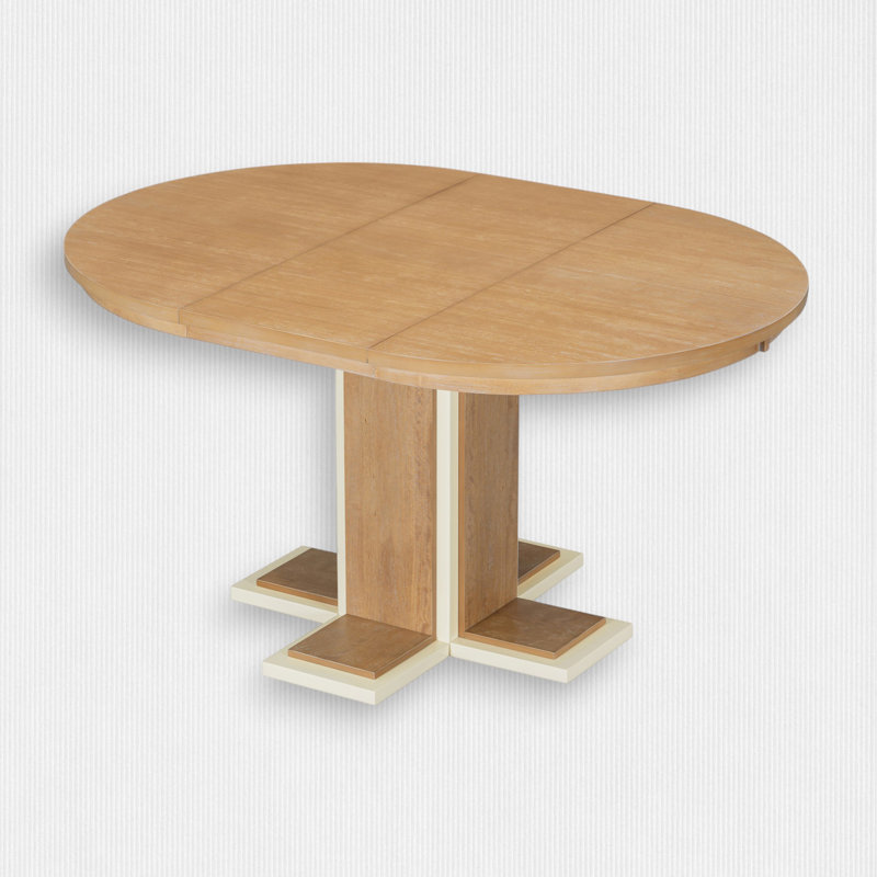 Table de salle à manger extensible, Bois naturel délavé