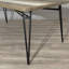 Fenja Acacia Solid Wood Top Metal Base Dining Table