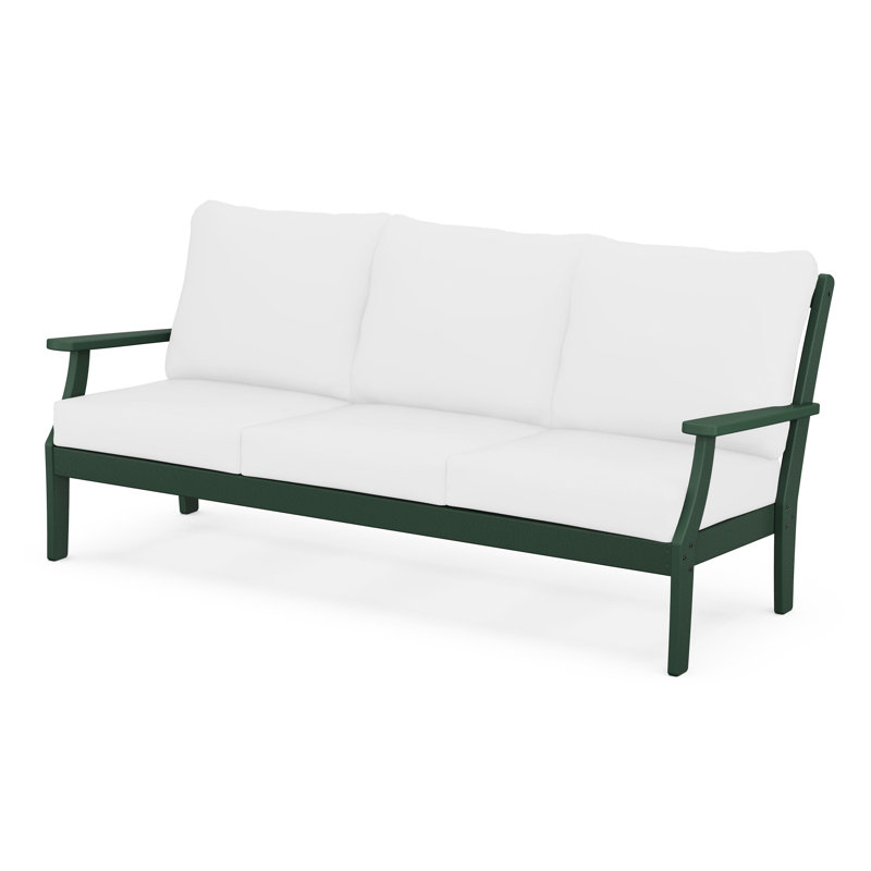 Braxton Deep Seating Sofa, Ash Charcoal, Teak