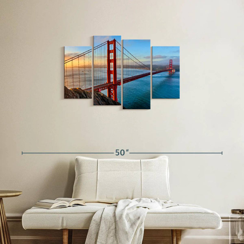 Senne Famous Golden Gate Bridge, 22" H x 36" W