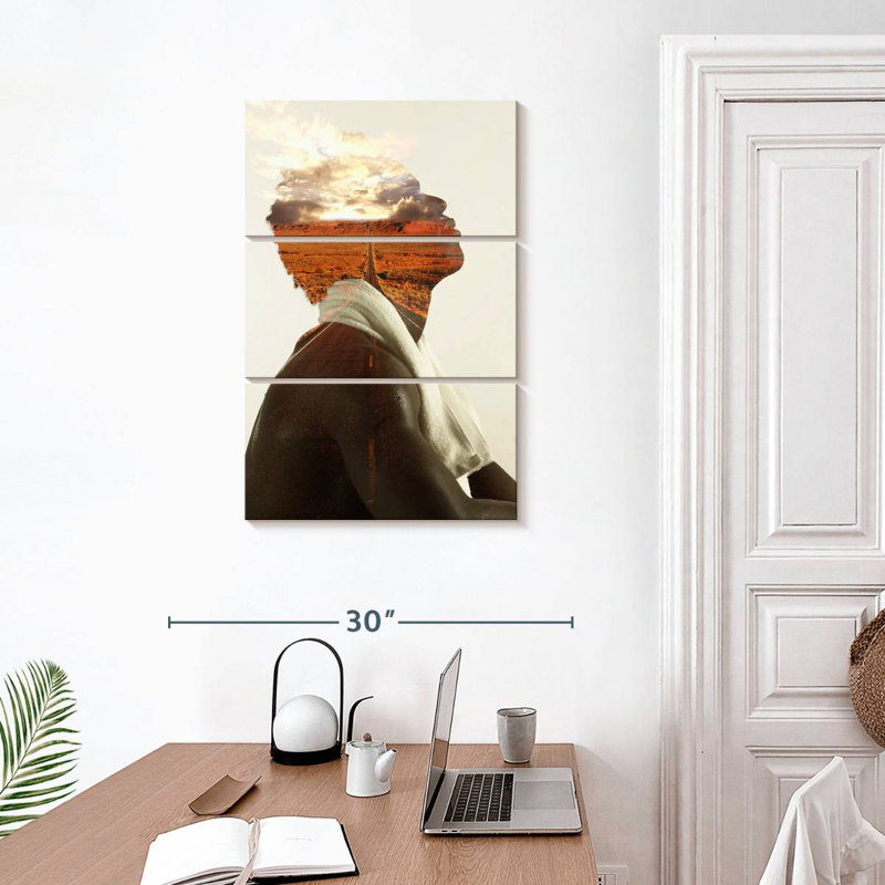Portrait d'homme Leisha Solitude, H 32 po x l 20 po