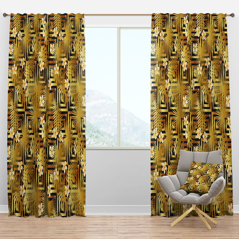 Panneau de rideau simple semi-diaphane avec passe-tringle Luxury Luxury, l 52 po x L 120 po